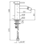 Zucchetti Helm Bateria bidetowa 1-otworowa bez korka automatycznego inox ZHE378.X