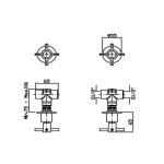 Zucchetti Helm Bateria natryskowa podtynkowa pokrętła gorące/zimne element zewnętrzny inox ZHM738.X