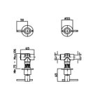 Zucchetti Helm Bateria natryskowa podtynkowa pokrętła gorące/zimne element zewnętrzny inox ZHL738.X