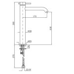Zucchetti Helm Bateria umywalkowa 1-otworowa wysoka bez korka automatycznego inox ZHE689.X