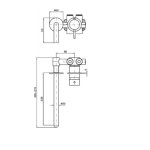 Zucchetti Helm Bateria umywalkowa 2-otworowa podtynkowa 230 mm element zewnętrzny inox ZHE720.X