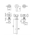 Zucchetti Helm Bateria umywalkowa 3-otworowa podtynkowa 230 mm element zewnętrzny inox ZHL761.X