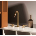  Zucchetti Helm Bateria umywalkowa 3-otworowa z wysoką wylewką bez korka automatycznego brushed gold pvd ZHL516.XP41