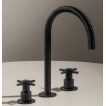  Zucchetti Helm Bateria umywalkowa 3-otworowa bez korka automatycznego brushed total black pvd ZHM516.XP81