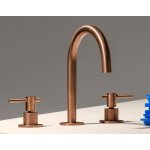  Zucchetti Helm Bateria umywalkowa 3-otworowa bez korka automatycznego brushed copper pvd ZHL516.XP91