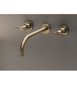  Zucchetti Helm Bateria umywalkowa 3-otworowa podtynkowa 230 mm element zewnętrzny brushed british gold pvd ZHL761.XP31