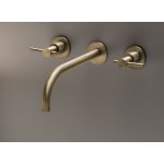  Zucchetti Helm Bateria umywalkowa 3-otworowa podtynkowa 230 mm element zewnętrzny brushed british gold pvd ZHL761.XP31