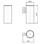 Zucchetti Helm Kubek naścienny inox ZAD813.X