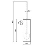 Zucchetti Helm Szczotka WC naścienna inox ZAD856.X