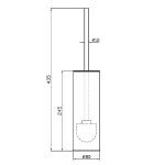 Zucchetti Helm Szczotka WC wolnostojąca inox ZAD855.X
