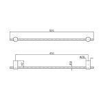 Zucchetti Helm Uchwyt na ręcznik 45 cm inox ZAD821.X