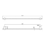 Zucchetti Helm Uchwyt na ręcznik 60 cm inox ZAD822.X