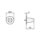 Zucchetti Helm Uchwyt słuchawki inox Z93794.X