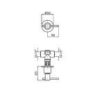 Zucchetti Helm Zawór podtynkowy 1/2" element zewnętrzny brushed copper pvd ZHL729.XP91