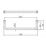 Zucchetti Isybagno Uchwyt na Ręcznik 300 mm chrom ZAC320