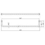 Zucchetti Isybagno Uchwyt na Ręcznik 600 mm chrom ZAC321