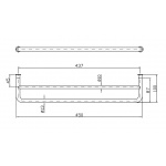 Zucchetti Isybagno Uchwyt na Ręczniki Podwójny 450 mm chrom ZAC322