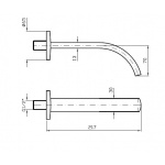 Zucchetti Isyfresh Wylewka Ścienna chrom Z93760