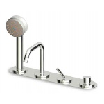 Zucchetti Isystick Bateria Wannowa 4-otworowa do Montażu na Brzeg Wanny chrom  ZP1157