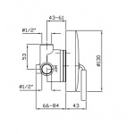 Zucchetti Isystick Bateria Natryskowa Jednouchwytowa Podtynkowa element zewnętrzny chrom ZP1607