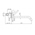 Zucchetti Isystick Bateria Umywalkowa Podtynkowa element zewnętrzny chrom ZP1617 