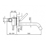   Zucchetti Isystick Bateria Umywalkowa Podtynkowa element zewnętrzny czarny matowy gofrowany ZP1616.N1