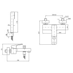 Zucchetti Jingle Bateria Wannowo-natryskowa Jednouchwytowa naścienna chrom ZIN102
