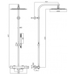 Zucchetti Kolumna Natryskowa Termostatyczna chrom ZT6093
