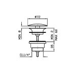 Zucchetti Korek do umywalek z przelewem i bez przelewu chrom R97760