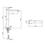 Zucchetti Nikko Bateria umywalkowa jednouchwytowa wysoka bez korka chrom ZKK702