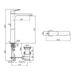 Zucchetti Nikko Bateria umywalkowa jednouchwytowa wysoka z korkiem 1¼” chrom ZKK701
