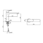 Zucchetti Nikko Bateria umywalkowa jednouchwytowa z wydłużoną wylewką bez korka chrom ZKK700