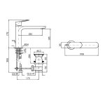 Zucchetti Nikko Bateria umywalkowa jednouchwytowa z wydłużoną wylewką z korkiem 1¼” chrom ZKK699
