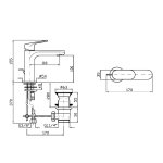 Zucchetti Nikko Bateria umywalkowa jednouchwytowa z korkiem 1¼” chrom ZKK697