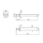 Zucchetti Nikko Wylewka 215 mm naścienna chrom Z92226