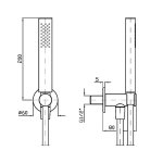 Zucchetti Nude Zestaw prysznicowy chrom Z93930