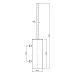 Zucchetti On Szczotka WC naścienna chrom ZAD556