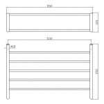 Zucchetti On Uchwyt na Ręczniki 550 mm chrom ZAD524
