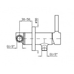 Zucchetti Pan Bateria Natryskowa Jednouchwytowa Podtynkowa element zewnętrzny chrom ZP6072