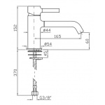 Zucchetti Pan Bateria Umywalkowa Jednouchwytowa bez korka chrom ZP6592