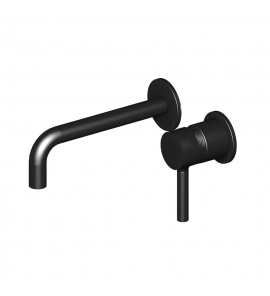 Zucchetti Pan Bateria Umywalkowa 2-otworowa Podtynkowa Jednouchwytowa element zewnętrzny czarny matowy, gofrowany ZP6030.N1