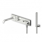 Zucchetti Pan+ Bateria Wannowo-natryskowa Jednouchwytowa Podtynkowa element zewnętrzny chrom ZP8044