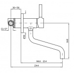 Zucchetti Pan Bateria Zlewozmywakowa Jednouchwytowa Podtynkowa element zewnętrzny chrom ZP6415