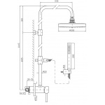 Zucchetti Pan Kolumna Natryskowa Podtynkowa element zewnętrzny chrom ZP6054