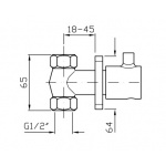 Zucchetti Pan Zawór naścienny podtynkowy element zewnętrzny chrom ZP6727 WYPRZEDAŻ MAGAZYNOWA!!