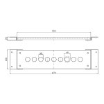 Zucchetti Płyta montażowa do montażu baterii na brzeg wanny chrom R98390