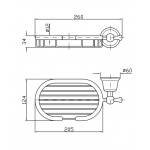 Zucchetti Delfi Podstawka Na Gąbkę naścienna chrom ZAC212