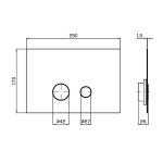 Zucchetti Przycisk spłukujący do toalety inox Z95340.X