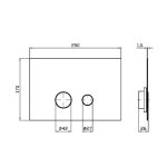 Zucchetti Przycisk spłukujący do toalety chrom Z95340