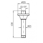 Zucchetti Ramię natryskowe chrom Z92971